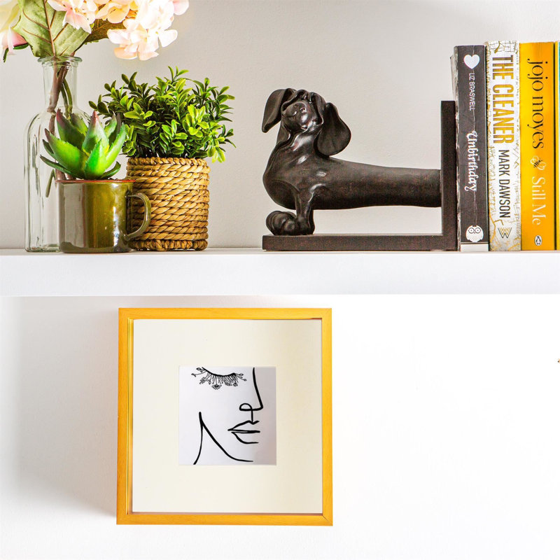 Nicola Spring - 3D Deep Box Photo Frames, 10cm x 10cm, Light Wood/Ivory