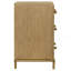 Table de chevet 3 tiroirs sable avec ports USB