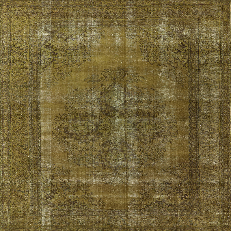 Tapis vert de style oriental, Carré 6 pi