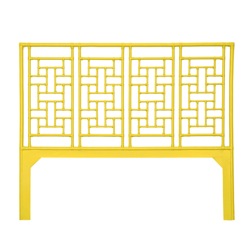 Ohana Rattan Open-Frame Headboard, Sunflower Yellow, King