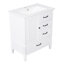 Meuble-lavabo de 30 po avec lavabo et rangement polyvalent-60215778