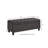 Dark Gray Linen Fabric Button Storage Bench For A Neat And Stylish Look Blend With Support