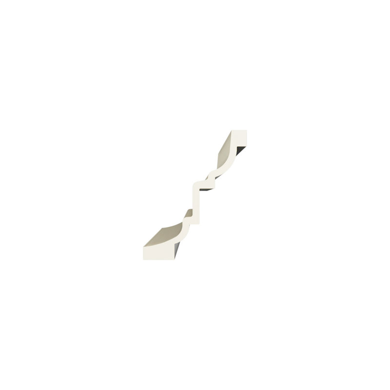 Endurathane Henry Crown Moulding, 9 7/8"H x 7 7/8"P x 12 5/8"F x 96"L, Factory Primed