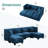 Emmett Upholstered U-Shaped Sectional Reversible-430699244