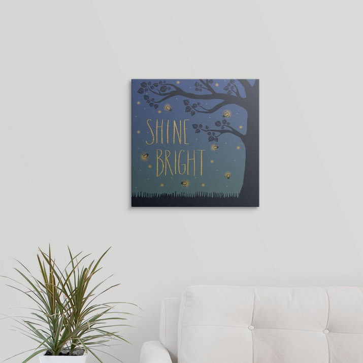 « ii » par laura marshall, impression Twilight Fireflies, H 35 po x l 35 po x P 1,5 po, Toile