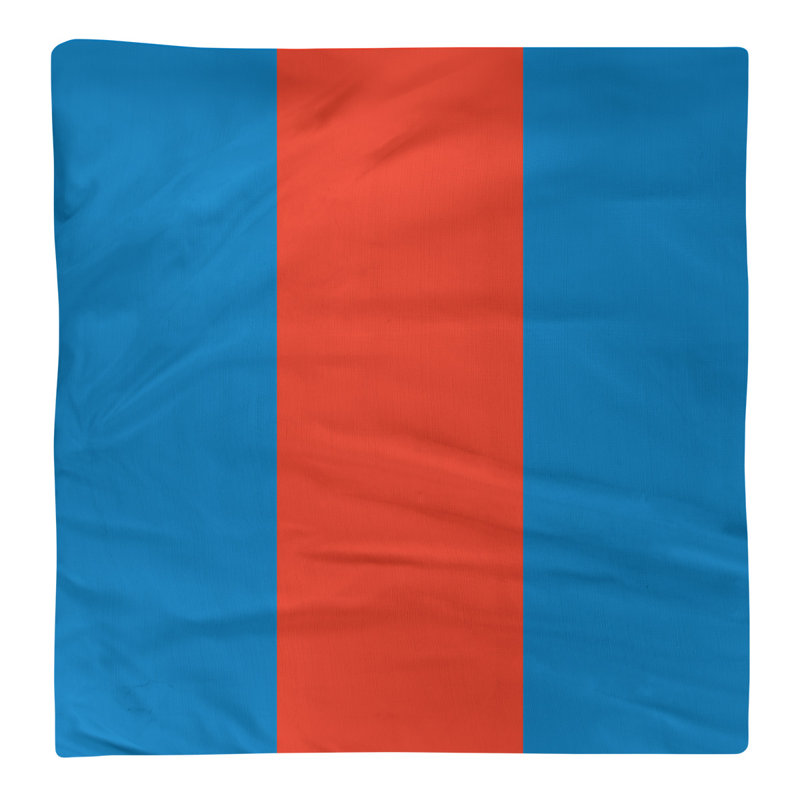 Oklahoma City Striped Square Napkin, 22" W x 22" L, Basketball Blue/Basketballet/Basketball Blue, Cotton Twill