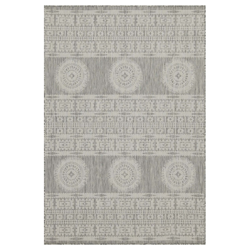 Tapis intérieur / extérieur argent Sunshine, Rectangle 7 pi 10 po x 10 pi 3 po