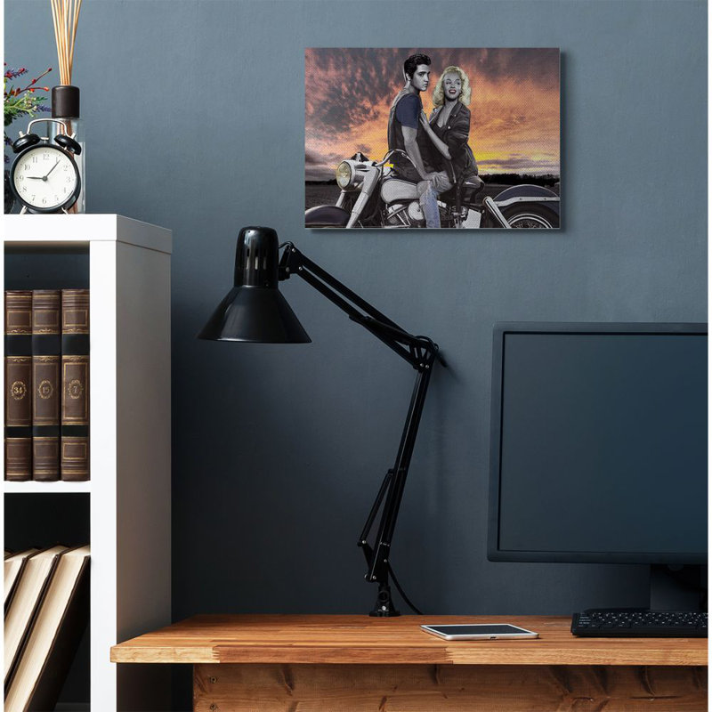 « coucher de soleil », reproduction d’art sur toile classique hollywood, Toile tendue, H 16 po x l 20 po