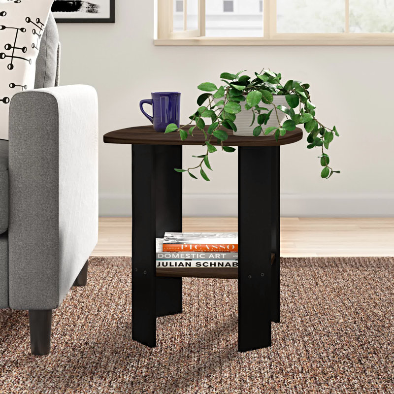 Sarwar End Table, Columbia Walnut/Black