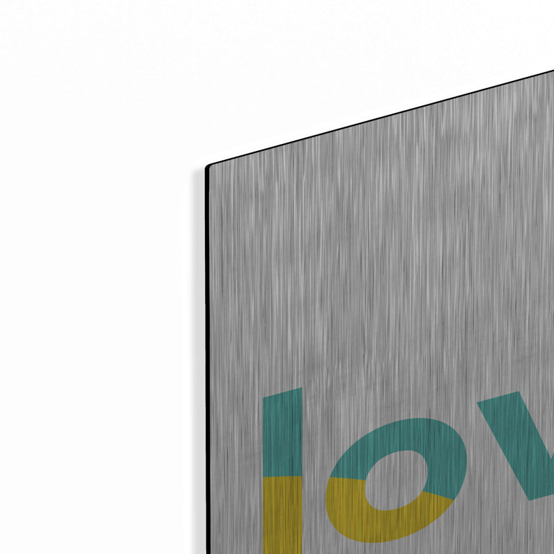 «Love» par Seven Trees Design, art mural en métal, H 16 po x l 24 po
