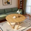 Round 2-in-1 Transformer Coffee Table With Adjustable Height And Thick Tabletop