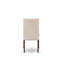L'ensemble de table de salle à manger 3 pièces comprend 1 table en bois et 2 chaises rembourrées en lin crème avec dossier haut - finition acajou-1645393816-1645393817-1645393812
