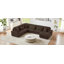 Canapé modulaire surdimensionné de 129 po en forme de U Canapé-lit moderne recouvert de velours côtelé doux avec une chaise longue pour le salon, brun-820065359