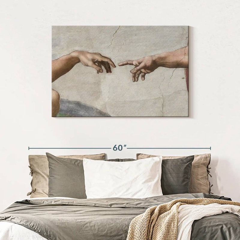 Mains de Leisha de Dieu et Adam, H 30 po x l 45 po