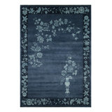 Art Deco Hand Knotted Wool Floral Area Rug
