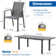 Calliana Patio Dining Set with Extendable Dining Table and Fully Assembled Stackable Chairs