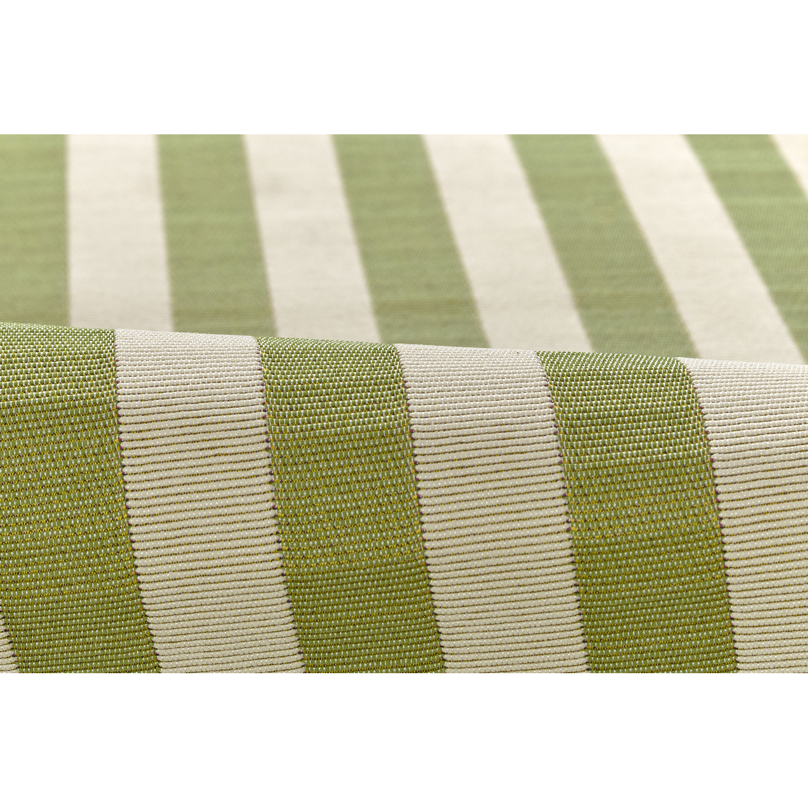 Holloway Green Striped Outdoor Rug, 5'3" X 7'6"