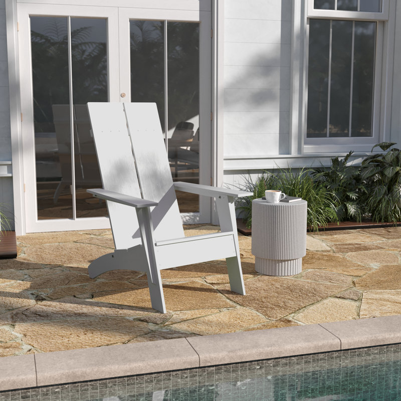 Chaise Adirondack en plastique, Blanc