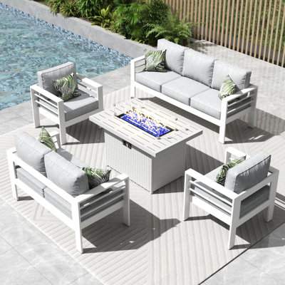 Alturas Standalone Product 5 Piece Seating Group with Cushions