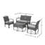 KD WICKER 4 PC CHAT ENSEMBLE