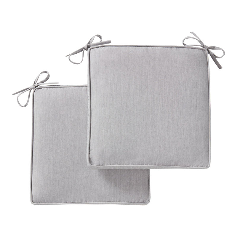 Sunbrella Outdoor Dining Chair Seat Pad, Canvas Granite
