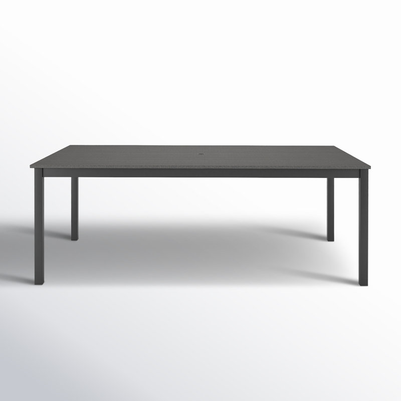 Townsend Outdoor Rectangular Patio Dining Table, 41" W x 83" L x 29" H, Gray