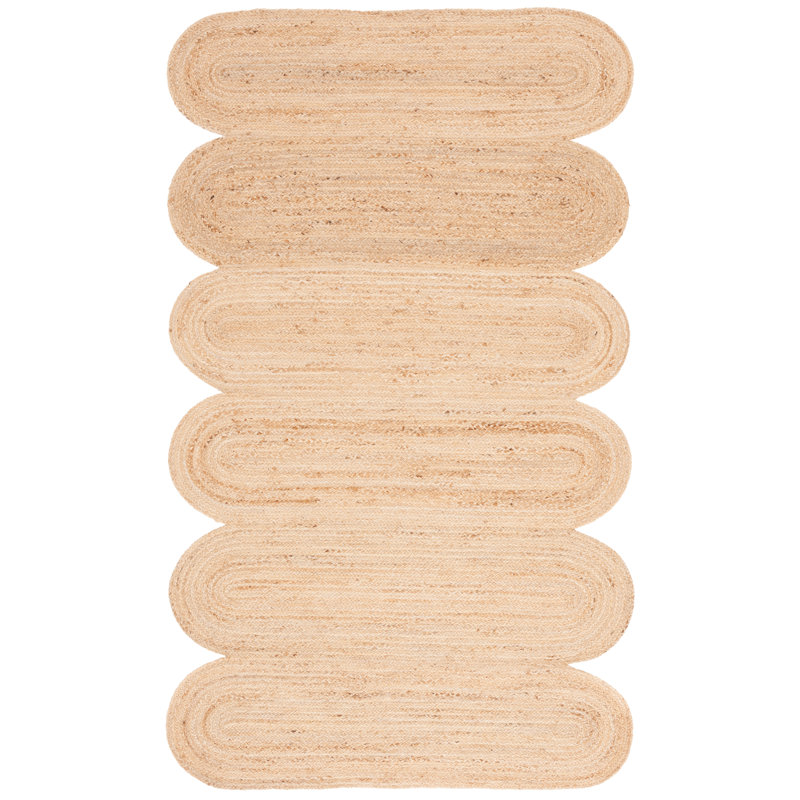 Natural Fiber Hand Woven Jute Pile Rug, Rectangle 6' x 9'