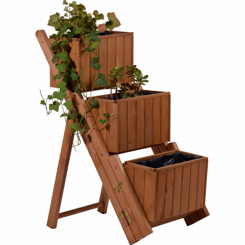 Aalam Wood Raised Garden Bed, Brown