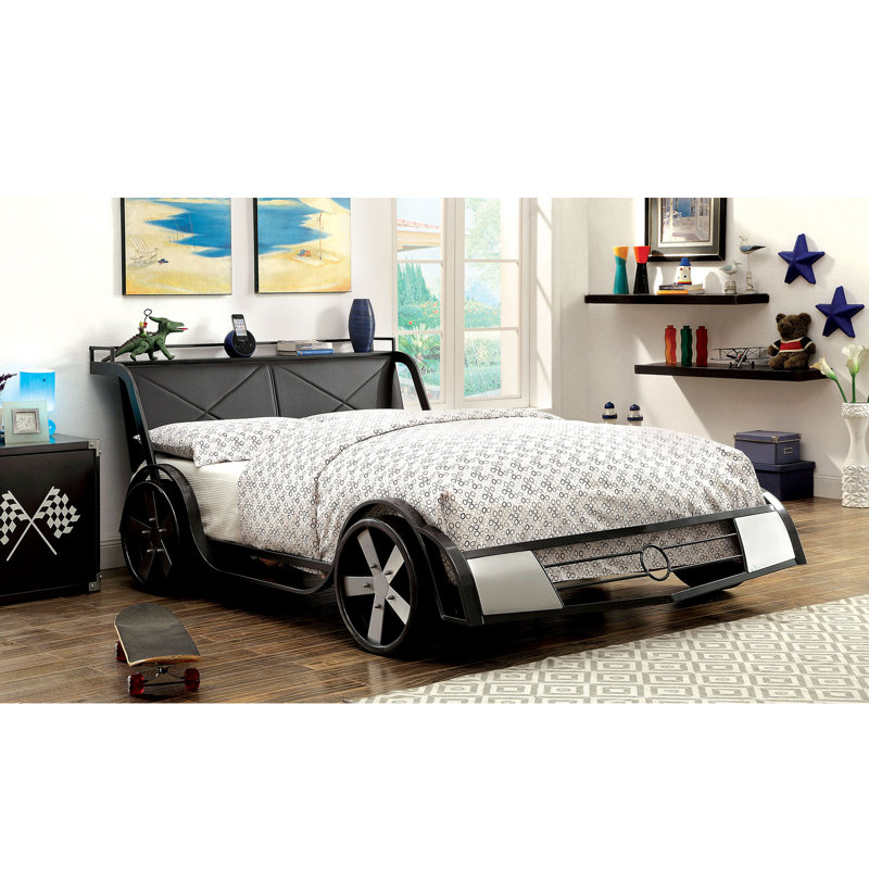 Theodora  Upholstered Metal Storage Bed
