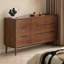 Armoire d'appoint en bois massif de couleur noyer noir