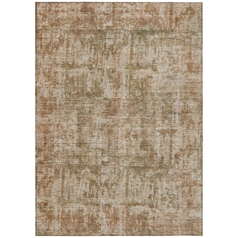 Tapis extérieur lavable abstrait cuivré 3 pi x 5 pi