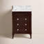 Ensemble de meuble-lavabo simple 24 po avec armoire chocolat et comptoir en marbre de Carrare Francfort-745017080-762033612