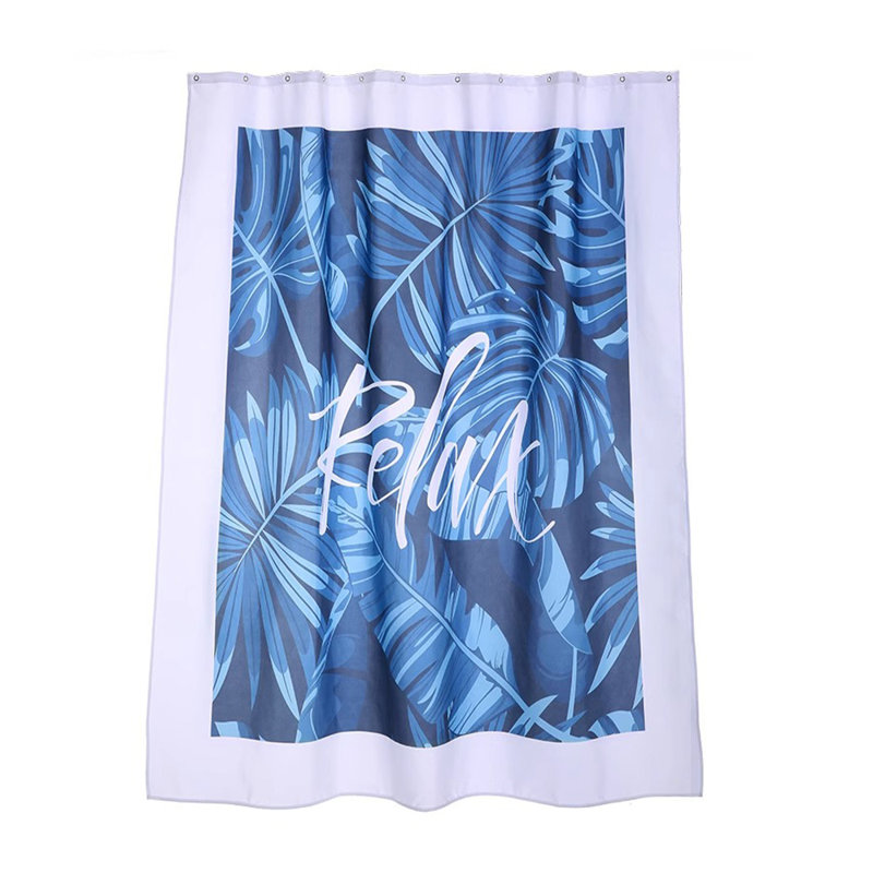 Rideau de douche en polyester avec crochets