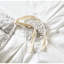 Housse de couette réversible en coton pour lit double / grand lit - 4 pièces, style, motif de broderie et de médaillon, comprend couette, 2 taies décoratives et 1 coussin, tissu lavable à la machine