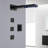Terracina 22 LED Matte Black Wall Mount Digital Shower System