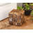 Patchwork Brindle Cowhide Ottoman