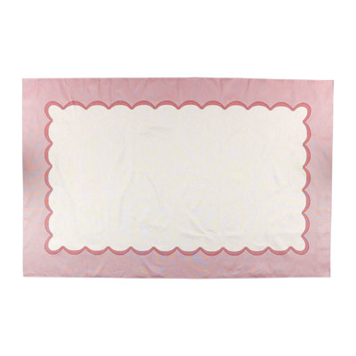 Tavola Pink Scalloped Tablecloth