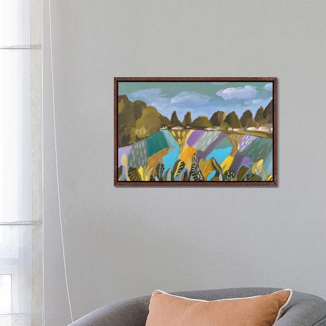 Patchwork Fields von Lenka Stastna - Galerie-verpackte Leinwand Giclée auf Leinwand