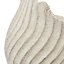 Pot à fleurs 11,5X7X7 "sable et ciment Nautilus avec finition texturée beige-1522727707