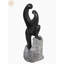 Sculpture moderne en pierre noire abstraite - «Summit intérieur», figurine de décor d'art contemporain