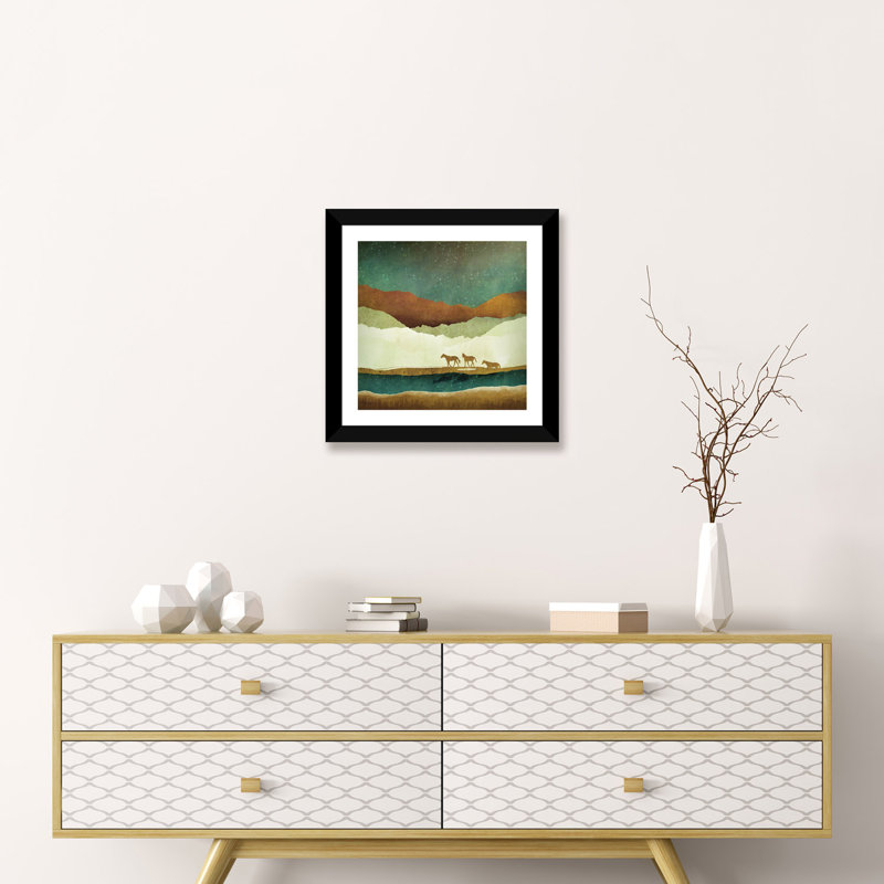 Stary Range - Print, Black Paper Framed, 16" H x 16" W x 1" D