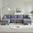 U-Shaped Modular Sofa with 2 Pillows-794898415