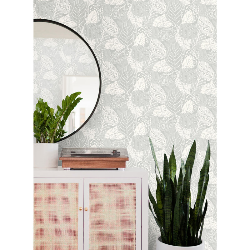 Rouleau de papier peint L 27 pi x l 27 po Harek, gris
