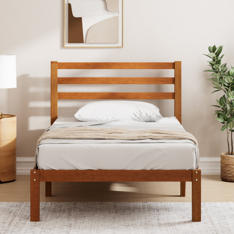 Zinus Maddie Solid Wood Slat Bed, Twin