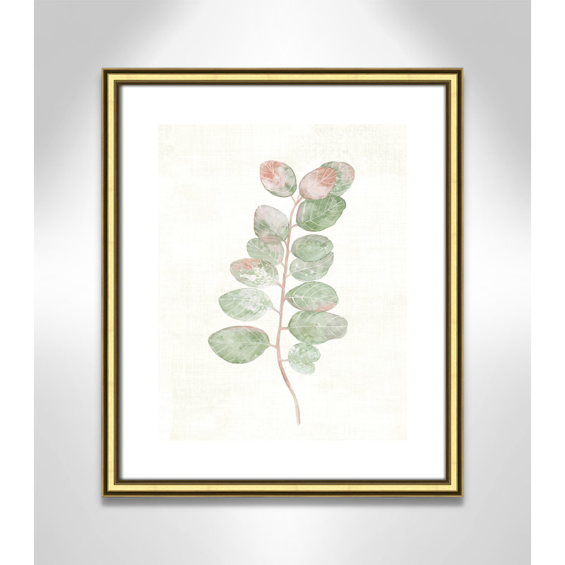 «Florida Leaves II», reproduction d'art, H 19 po x l 16 po x P 0,88 po, Papier encadré doré