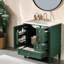 Modern Bathroom Storage Cabinet, 30" Vanity With Ceramic Sink And 3 Drawers, Solid Wood Frame