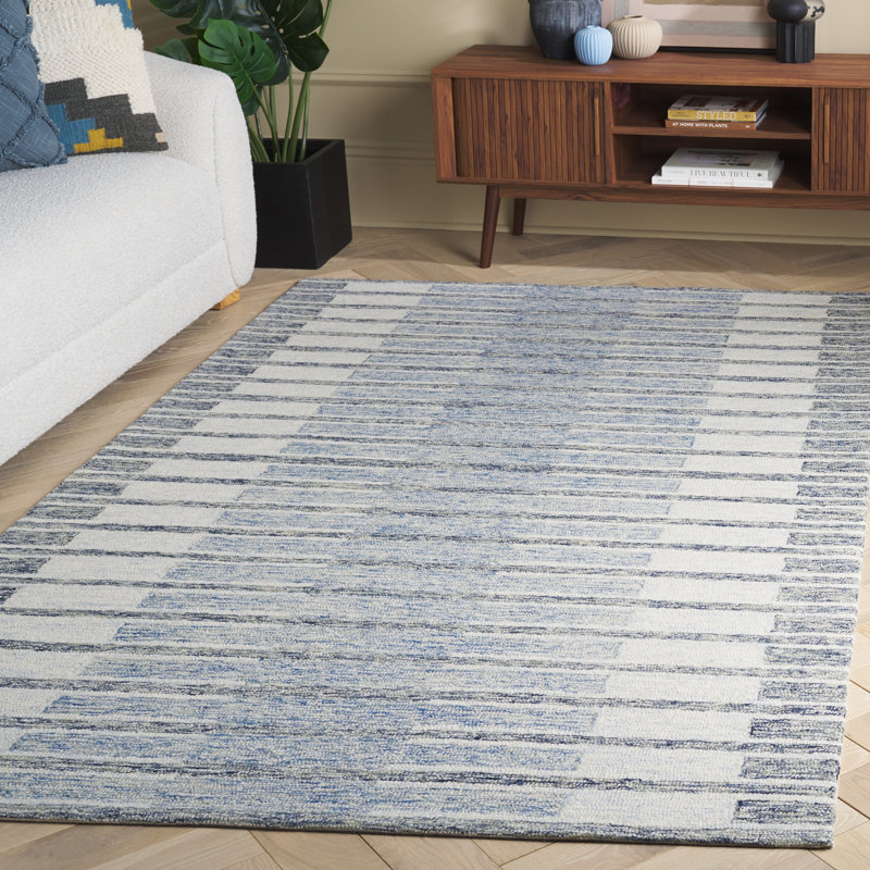 Tapis ivoire / bleu Ebony 812, Rectangle de 5 pi x 8 pi