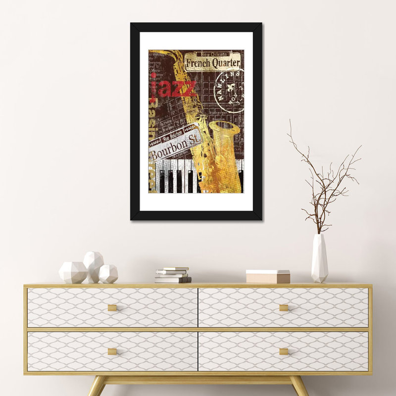 «NAwlins», reproduction d'impression sur toile, Papier d'art encadré noir, Blanc, H 32 po x l 24 po x P 1 po