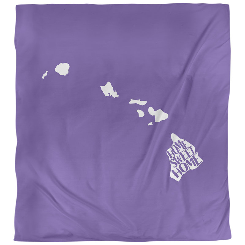 Housse de couette à la maison en hawaii doux, Housse de couette pour très grand lit, Mauve, Microfibre