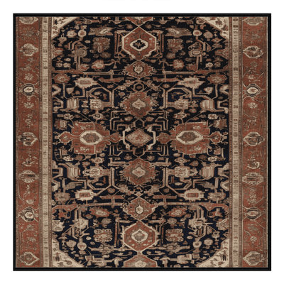 Machine Washable Persian Brown Area Rug